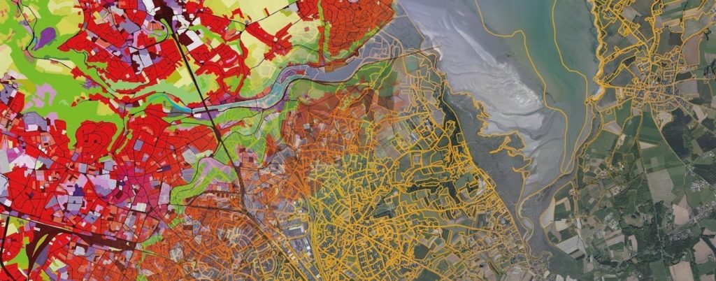 Carte de l'occupation des sols dans la baie de Saint-Brieuc