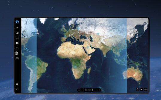 Image satellite du monde sur la plateforme Nimbo par Kermap